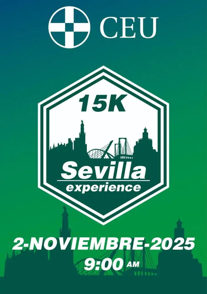 Cartel de la CEU Sevilla 15K Experience 2025