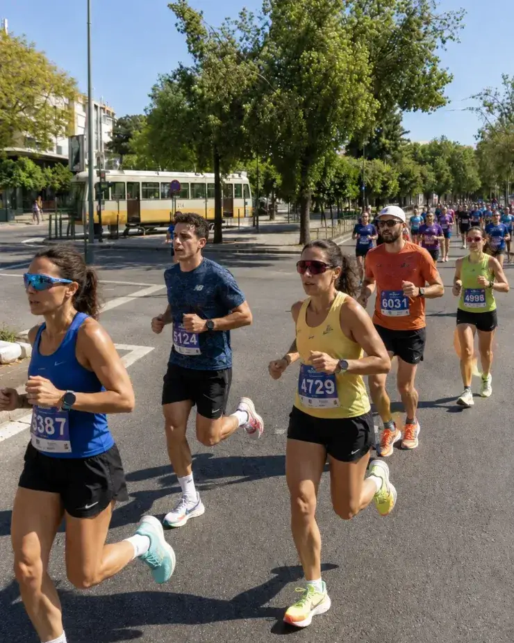 Corredores de la CEU SEVILLA 15K Experience en Triana